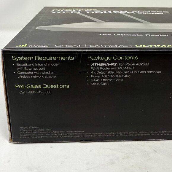 Amped RTA2600-R2 Wireless Athena-R2 High Power AC2600 Wi-Fi Router with MU-MIMO - Picture 6 of 12